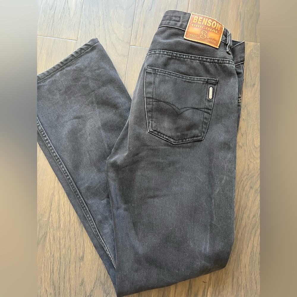 Benson Men's Black Straight Jeans